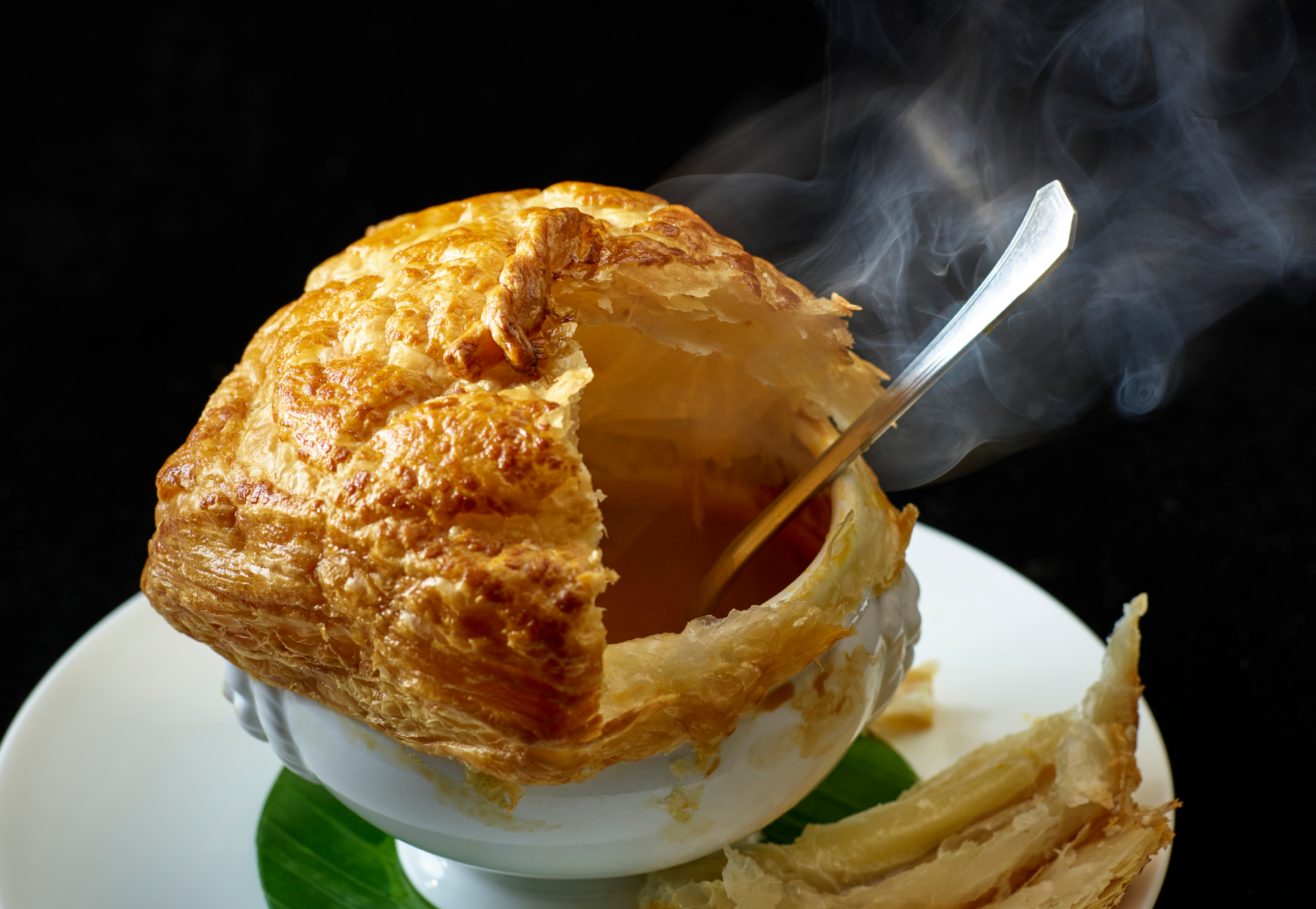 Lamb Nihari Soup with pastry purdah 