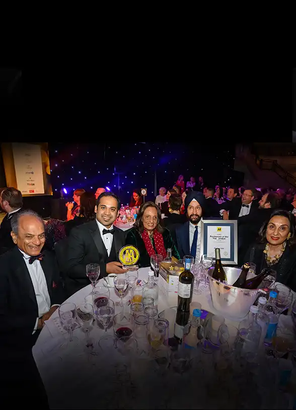 AA Hospitality Awards Ceremony where Chutney Mary was awarded Restaurant of the Year London