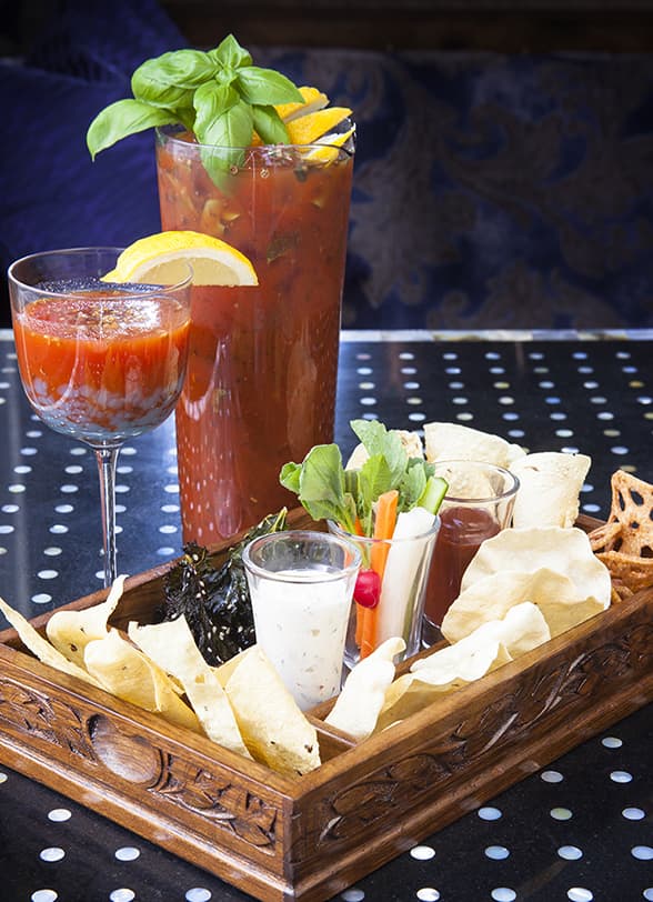Papad Tray and Pitcher at Chutney Mary