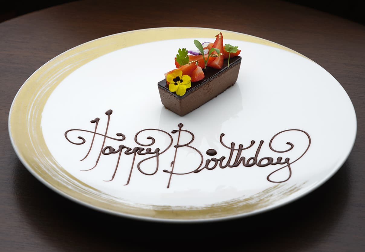 Birthday dessert at Chutney Mary London